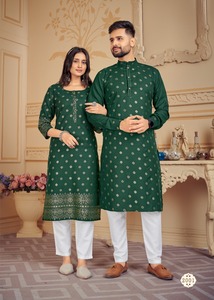 Neue Kollektion Hochzeits-und Party anlass Paar Kombination aus Kurta mit Pyjama und Kurti mit Hosen zum Verkauf - Product Image 5