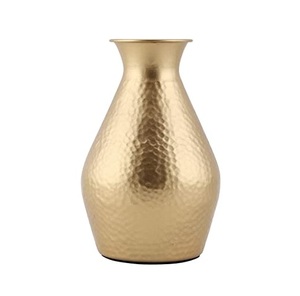 Vase floral moderne en métal taille personnalisée enduit d'or forme ronde luxe nouveau design pour Caffey Hotel & Restaurants Vases élégants - Product Image 5