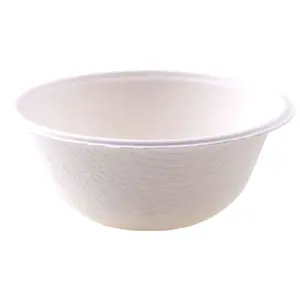 Top seller tahan air biodegradable kertas piring makanan Grade bioposable peralatan makan 12OZ mangkuk untuk piknik