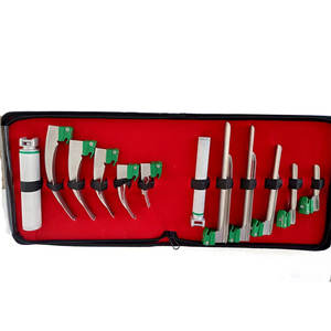 Kit Completo de Laringoscopio, Instrumento Quirúrgico Profesional de Acero Inoxidable para Clínicas, Juego de Laringoscopio de Alta Precisión - Product Image 1