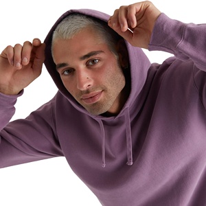 Sweat à capuche unisexe surdimensionné en coton 100% de qualité supérieure, impression de logo en relief sur le devant, facile à porter, polaire vierge pour hommes - Product Image 2