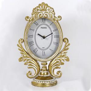 Relojes de mesa de metal de diseño antiguo, dorados y reales, ofrecen una satisfacción táctil que mejora el entorno de trabajo. - Product Image 6