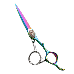 กรรไกรซอยผมมืออาชีพ ขนาด 6 นิ้ว ใบมีดคม ปลายแหลม สำหรับคนถนัดขวา ทำจากสแตนเลส หมุนได้ ตัดผม ไม่พับได้ - Product Image 1