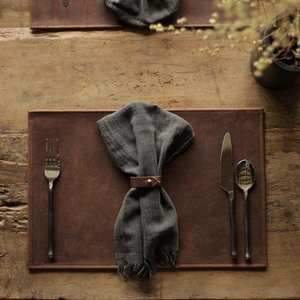 Mantel Individual de Cuero Genuino Ecológico de Primera Calidad para Restaurante, Antideslizante, Lavable e Impermeable, Modelo LPM-0027 - Product Image 1