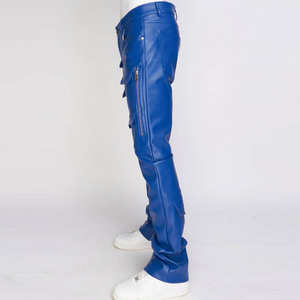 Luxe élégant hommes pantalons en cuir de haute qualité doux Durable confortable Rock Biker moto mode Vintage respirant - Product Image 3