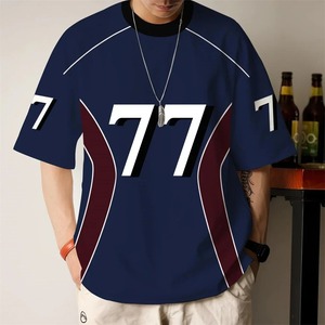 Premium 2025 camisetas transpirables de alta calidad 100% camisetas de algodón con cuello redondo camisetas de diseño impreso personalizado para hombres - Product Image 2