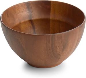 <b>Large</b> Round Shape Natural Wooden <b>Serving</b> <b>Bowl</b> Wooden <b>Bowl</b> for Salad Fruit Home Kitchen Dining Table Party and Wedding Use - Product Image 1