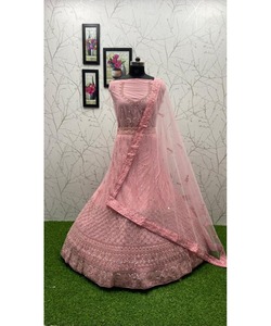 Navratilehengacholi เต้นรำเจ้าสาวในคืนแต่งงานสำหรับสาวๆสีดำประดับเลื่อมใส่ทำงาน - Product Image 2