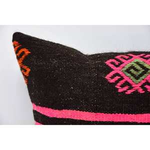 Multicolor Embroidered 24x24 Inch Kilim Pillow Luxury Fluffy Vintage <b>Print</b> Wool <b>Cushion</b> for Living Room Sofa Decor - Product Image 2