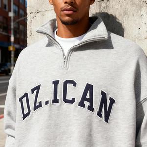 Sweat-shirt à col rond en molleton personnalisé avec logo 2025 pour femmes et vêtements décontractés en tricot surdimensionnés à manches longues respirants - Product Image 3