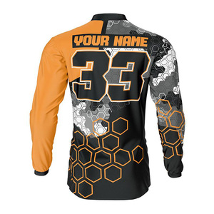 ชุดเสื้อแข่งมอเตอร์ครอสเสื้อไซส์ XL มีคุณสมบัติระบายอากาศและโลโก้ออกแบบได้ตามต้องการ - Product Image 2