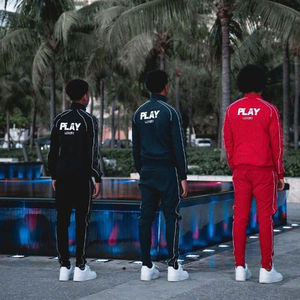 Conjunto de chándal OEM de 2 piezas al por mayor, conjunto de pantalones de chándal y sudadera con capucha y logotipo personalizado para hombre, Conjunto de jogging reflejado para hombre - Product Image 3