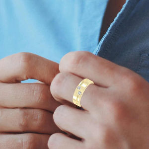 Anillo de oro elegante de 14kt y 18kt de alta demanda con diamantes cultivados en laboratorio Joyas de lujo para cada ocasión - Product Image 4