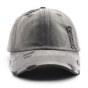 Casquette de baseball en denim délavé OEM, réglable, en coton, style décontracté, profil bas, pour femmes et hommes, streetwear - Product Image 3