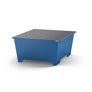 Bacino di contenimento in acciaio per 1 IBC da 1000 litri, con area di riempimento - Product Image 1