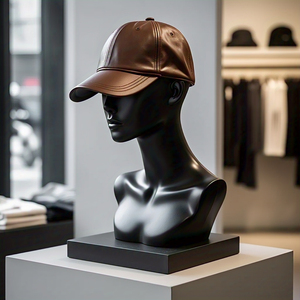 หมวกเบสบอลหนังเทียมสำหรับผู้ชายหมวกเบสบอลหนังเทียมปรับสายได้ - Product Image 3