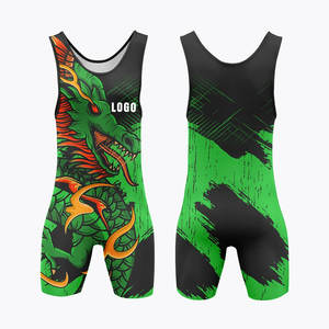 Trajes de Lucha de Spandex/Nailon de Alta Calidad Hechos en Pakistán OEM 2025, Impresión Digital Personalizada, Logotipo de Color Personalizado - Product Image 2