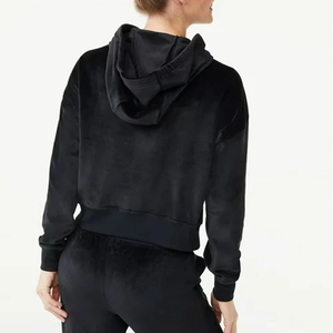 Conjunto de Ropa Casual Ecológica de Dos Piezas para Mujer, de Algodón de Alta Calidad, con Cierre, Top Hueco Personalizado y Pantalones Cortos Largos Acampanados - Product Image 3