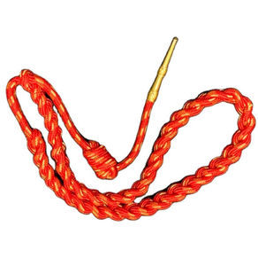 Aiguillette en fil 100% personnalisable, rouge et or, légère, pour usage extérieur, reproduction d'uniforme - Product Image 1