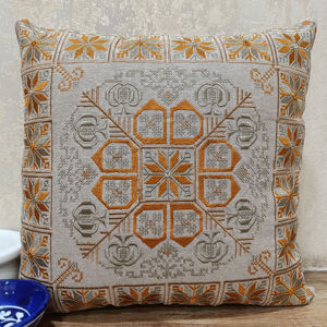 Tendance 100% coton coussin taie d'oreiller Vintage broderie nouveau Style traditionnel solide avant arrière Shamrey pour la décoration intérieure - Product Image 1
