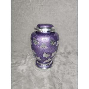 Urna Funeraria Decorativa para Adultos, Urnas Conmemorativas Artesanales, Artículos Funerarios, Urnas de Metal para Guardar Cenizas, Diseño de Mariposas - Product Image 1