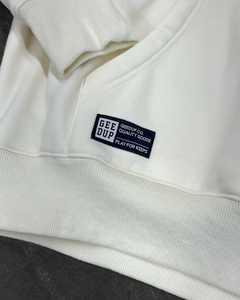 เสื้อฮู้ดผ้าคอตตอนผ้ากำมะหยี่ปักลายสำหรับผู้ชายโอเวอร์ไซส์ - Product Image 2