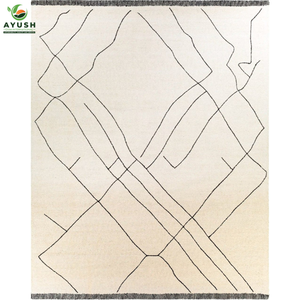 Tapis élégant et lavable en laine, rembourré et fait main, pour chambre à coucher et salon - Product Image 4