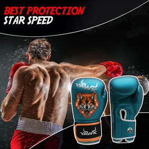 ถุงมือฝึกซ้อมมวยหนังแท้ปรับแต่งได้ พร้อมสายรัดข้อมือแบบตีนตุ๊กแก ระบายความชื้น และดีไซน์แบบเต็มนิ้ว - Product Image 2