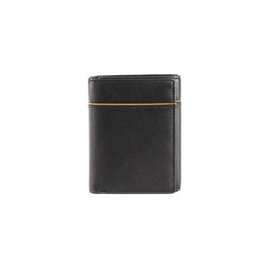 Handmade Premium Quality Men's <b>Wallet</b> Black Genuine Leather Vintage RFID Blocking Laser <b>Engraving</b> Zipper Closure Bulk Supply - Product Image 5