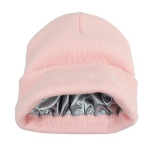 Bonnet doublé en satin pour femmes et hommes Chapeau de sommeil extensible doux Protection des cheveux Bonnet souple pour cheveux bouclés naturels - Product Image 5