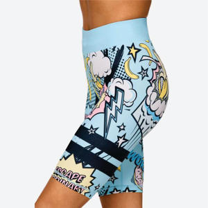 Short de vélo POP en tissu super lisse fabriqué sur mesure avec extensible dans les 4 sens 85% polyester 15% élasthanne - Product Image 3