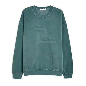 Suéter de algodón suave lavado ácido sólido personalizado sudadera de alta calidad transpirable de secado rápido al por mayor cantidad a granel estilo callejero - Product Image 5