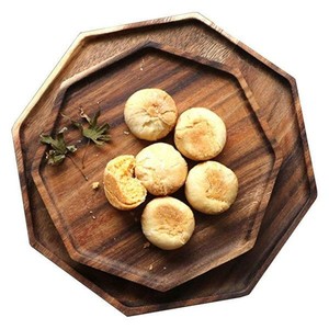 Mesa de madera de Acacia para restaurante y Hotel en casa, plato de servicio de madera de diseño personalizado - Product Image 5