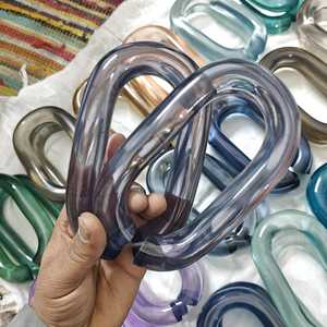 Colorful Large Transparent Epoxy Resin Chain Links Art Wall Hanging for Personalized Projects - Product Image 5