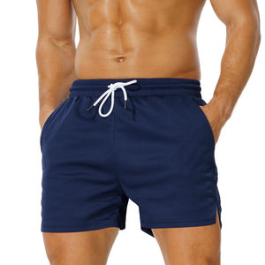 Prix de gros Short de basket-ball personnalisé pour hommes Moyen respirant motif imprimé brodé Style décontracté plage été - Product Image 4