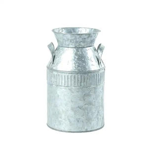 Jardinière élégante intérieure et extérieure en métal galvanisé nouvelle conception de jardinière de fleurs avec poignées pour une utilisation décorative de jardin à la maison - Product Image 2