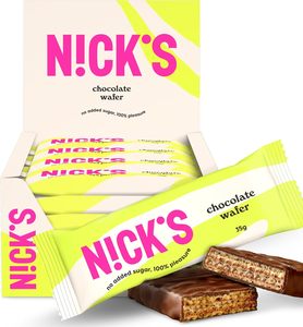 NICKS Chocolate Wafer, Low Carb Chocolate Waffle <b>Bars</b> Biscuits Candy Snack <b>Bar</b>, 165 Calories, (24x35g) - Product Image 3