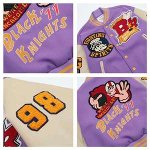 High Street Style Customizable Men's Winter Jacket Outdoor Warm Wool/Polyester Letterman Design Fashionable Windproof Casual - Product Image 6