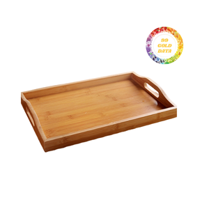 Bandeja de bambú ligera y reutilizable para aperitivos, frutas y postres, diseñada para interiores limpios, modernos y terrosos. - Product Image 3