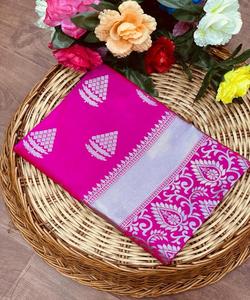 ผ้าฝ้ายส่าหรีดีไซน์ราคาไม่แพง ราคาดีที่สุดและราคาส่ง เพื่อการช้อปปิ้งที่เหมาะกับงบประมาณ - Product Image 4