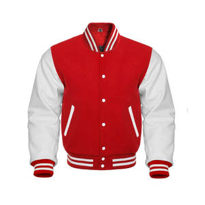 Hombres de alta calidad Letterman Chaquetas Invierno Manga larga Abrigos cuero bomber chaqueta personalizada - Product Image 1