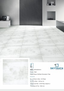 Cream Ivory 60x60cm Porcelain Floor Tiles Highly Durable <b>Wooden</b> <b>Strip</b> with Marble Look for Indian Usage - Product Image 5