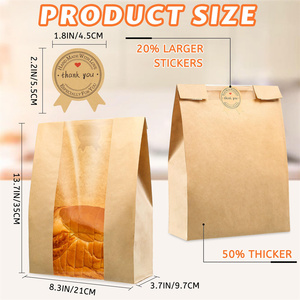 Bolsa de embalaje de papel Kraft de estilo clásico personalizable Bolsas de comida resellables con impresión digital Stock listo para <span class=keywords><strong>pedido</strong></span> - Product Image 3