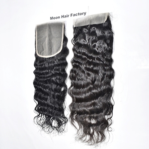 Fourniture en gros de style ondulé à fermeture pour cheveux indiens Texture soyeuse naturelle 100% cuticule saine disponible à un prix abordable - Product Image 1