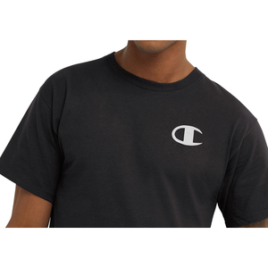 T-shirt girocollo oversize da uomo For Champion con logo classico, nera, taglia S, stampa serigrafica, tessuto jersey - Product Image 2