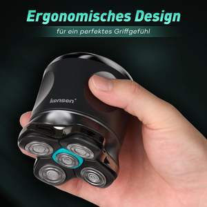 Rasoir rotatif rechargeable pour hommes, rasoir électrique étanche pour la tête, tête mobile, charge Type-C, utilisation humide et sèche pour le visage et le corps, IPX7 - Product Image 4