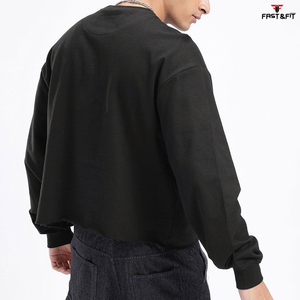 Sudadera Nueva de Moda con Cuello Redondo y Manga Larga, 100% Algodón, Bordado con Logotipo Personalizado, Impresión Digital, Hombros Caídos, para Invierno - Product Image 2