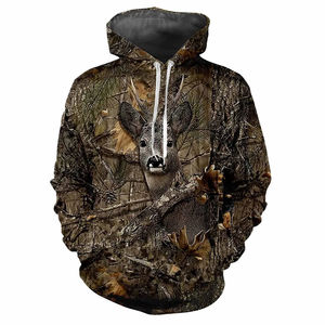 2025 <b>Camo</b> Hunting Hoodie Polyester Fleece Full-Zip Thermal Hoodie Full Sublimation Hunting Thermal Hoodies - Product Image 5