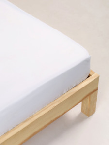 Sábana ajustable de algodón puro 100% suave y cómoda con plástico elástico-Cuidado fácil para hoteles y hospitales - Product Image 6