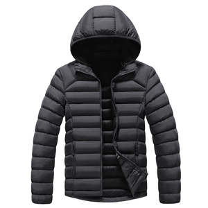 High Quality Varsity Jacket for <b>Men</b> Zip-Up Detachable Hooded Puffer Coat Windbreaker Stand Collar Canvas for Winter In-Stock - Product Image 6